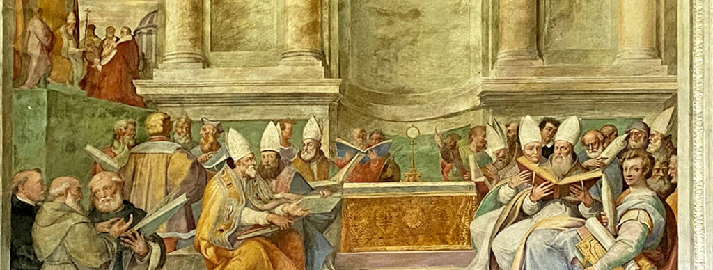 Palazzo Farnese di Caprarola. L'Anticamera del Concilio. L'indizione del Concilio di Trento.