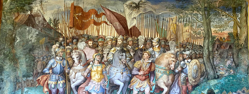 Palazzo Farnese di Caprarola. La Sala dei Fasti. La Guerra ai Luterani.