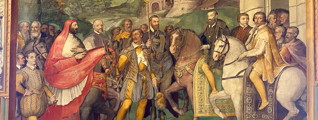 Palazzo Farnese di Caprarola. La Sala dei Fasti. L'incontro di Worms.