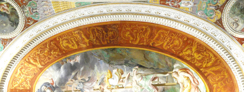 Palazzo Farnese di Caprarola. La Stanza dei sogni. La volta con il sogno di Giacobbe.
