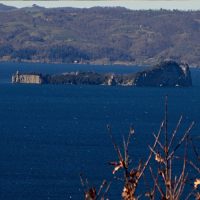 Bolsena. Il lago di Bolsena con l'Isola Bisentina.