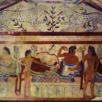 Tarquinia. Necropoli. La Tomba dei leopardi.