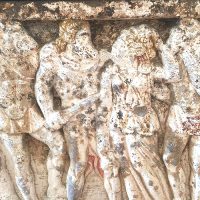 Orvieto. Museo Nazionale Etrusco. Sarcofago. Il Sacrificio di Polissena.