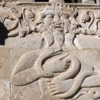 Tuscania. La Basilica di San Pietro. Facciata, La 