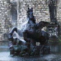 Bagnaia. La Fontana del Pegaso di Villa Lante.