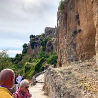 Civita di Bagnoregio. Ai piedi della rupe.