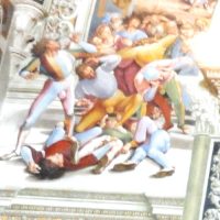 Orvieto. Duomo. Cappella San Brizio. La Fine del mondo. Dettaglio.